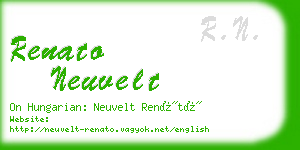 renato neuvelt business card